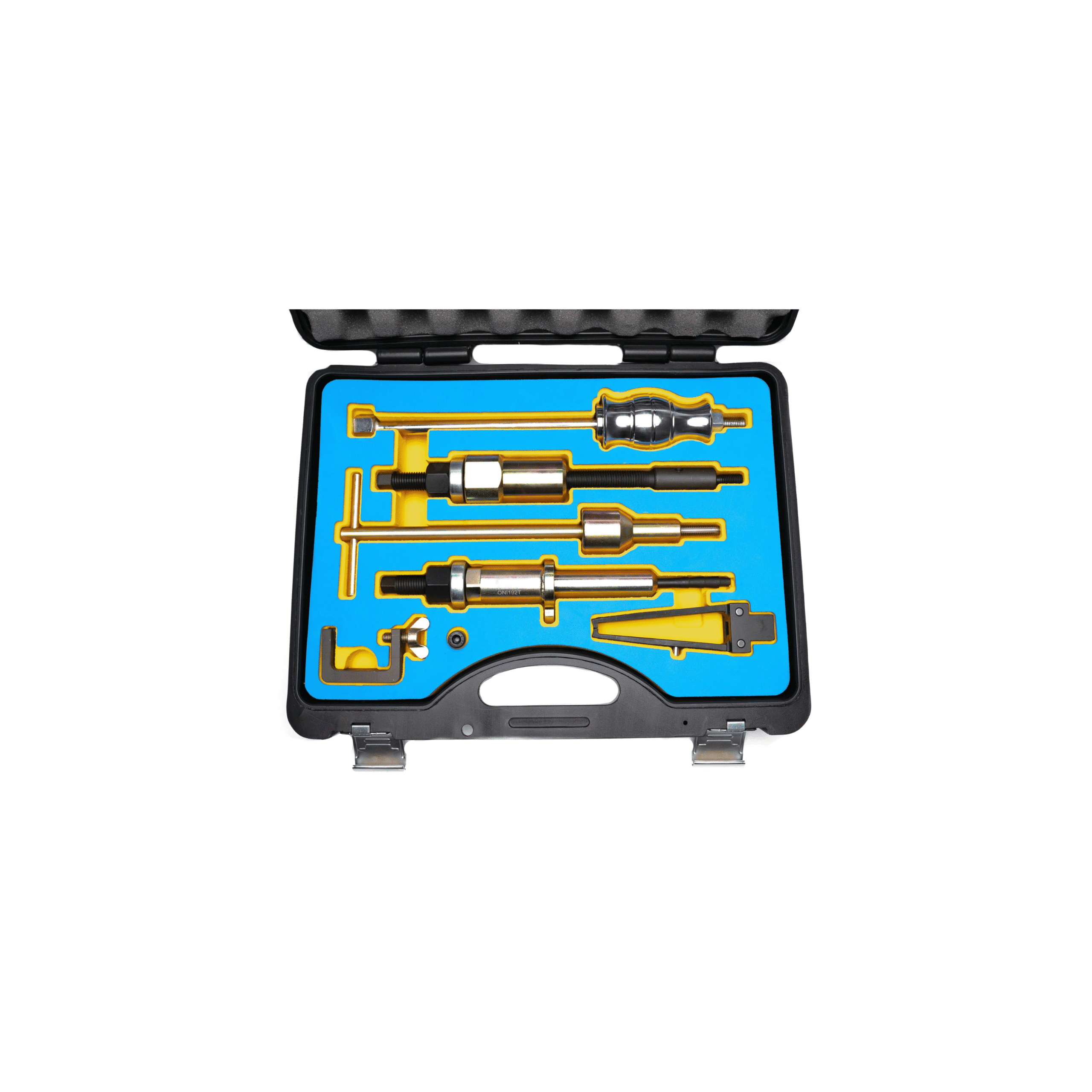 Hino JO8C JO8E Injector Cup Installer Remover Kit HDT650587 showing injector removal tool and installer
